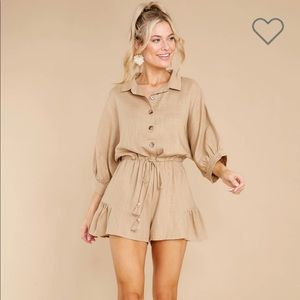 Always Ready Tan Romper